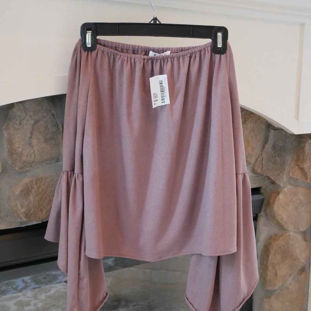 Purple Off-The-Shoulder Blouse